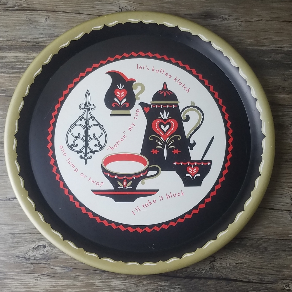 Vintage Mid Century MAXEY Metal Tray 16"